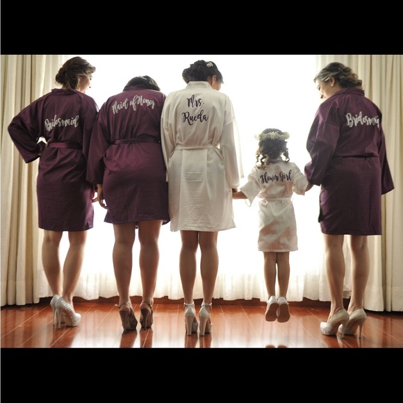 Plum “Satin” Robe - Picture 2 of 3